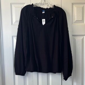 Elegant Black Women's Top S Tall